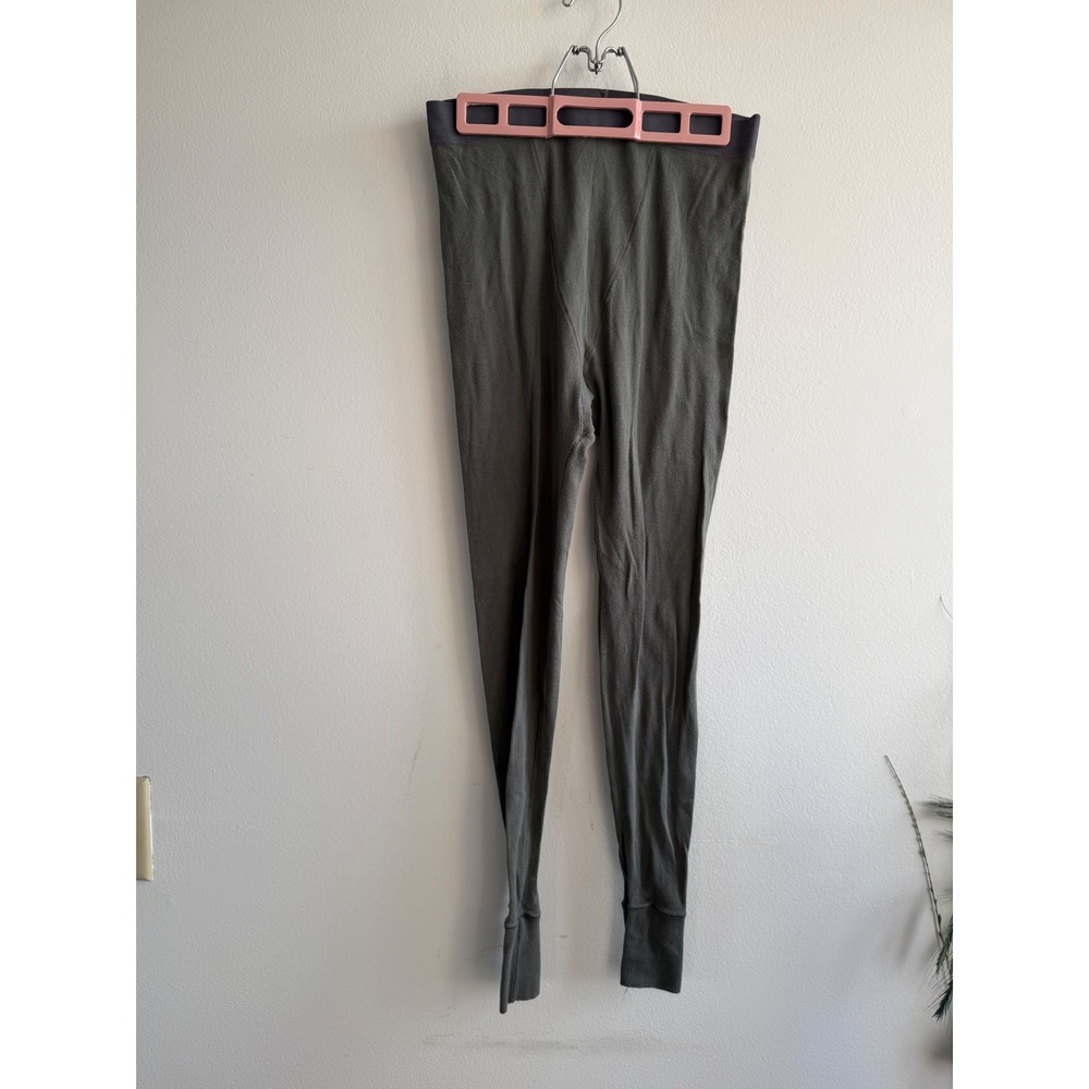 Skims Charcoal Gray Ribbed Cotton Leggings Mens Size M Loungewear Long Johns